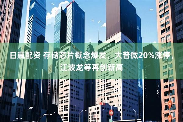 日赢配资 存储芯片概念爆发，大普微20%涨停，江波龙等再创新高
